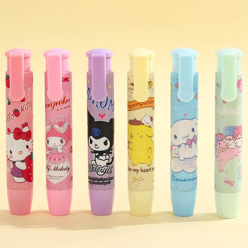 Sanrio Mymelody Kuromi Cinnamoroll Pom Pom Purin Cục Tẩy Bút Chì Cao Su Hình Dạng Mới Lạ Làm Quà Tặng Văn Phòng Phẩm Cho Trẻ Em