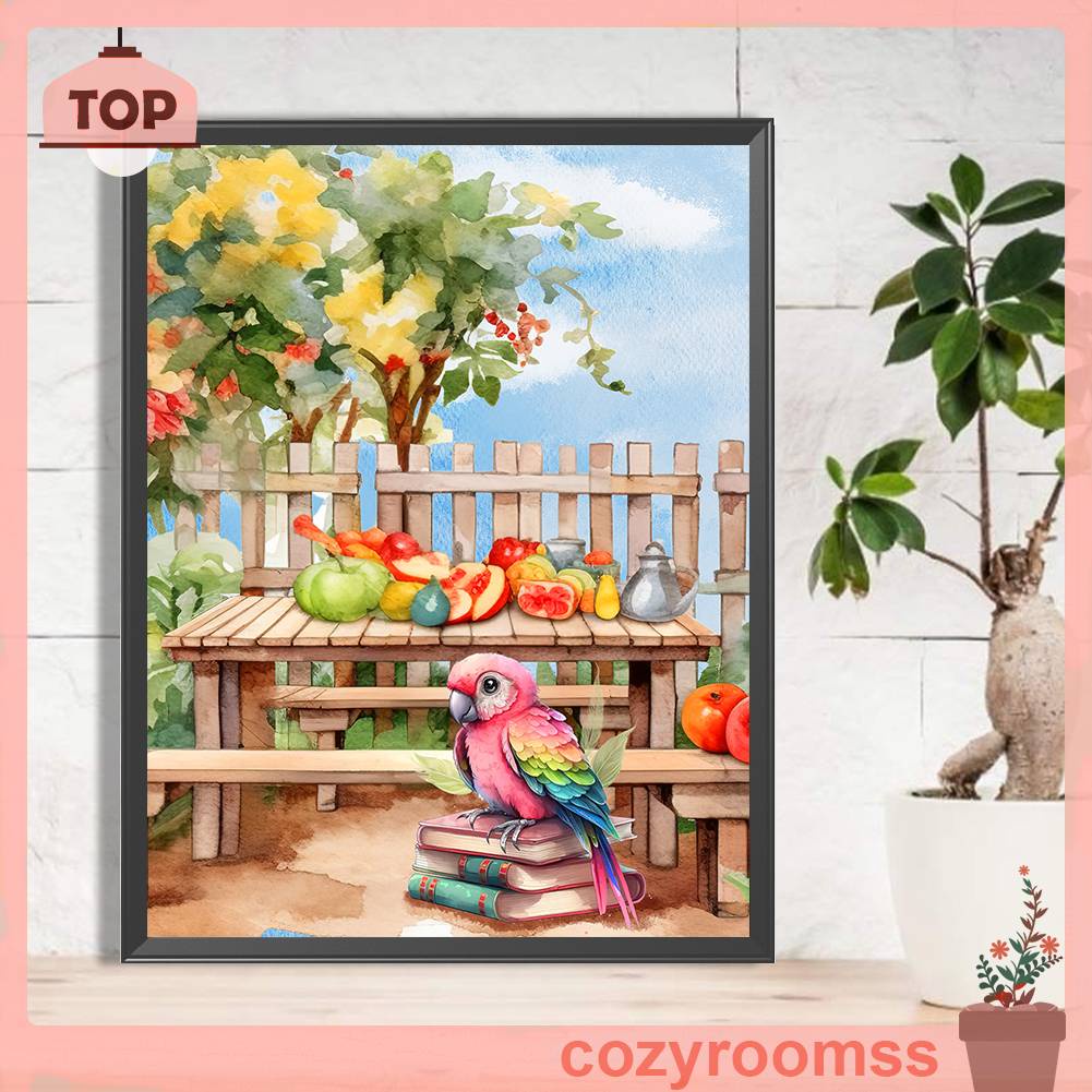 Tranh Đính Đá Kim Cương Toàn Bộ 5D DIY Hình Vẽ Vẹt