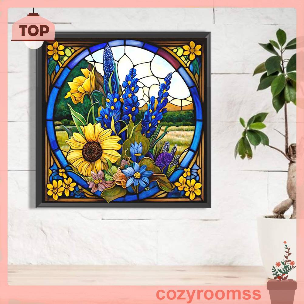 Tranh Đính Đá Kim Cương Toàn Bộ 5D DIY Hình Vẽ Hoa Hướng Dương