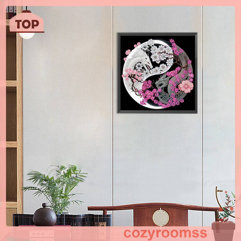 Bộ Tranh Đính Đá 5D Tự Làm Hình Thái Cực Quyền Trang Trí Nhà Cửa