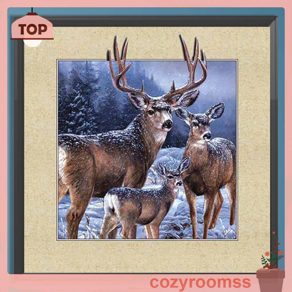 Tranh Đính Đá Kim Cương Toàn Bộ 5D DIY Hình Vẽ Động Vật