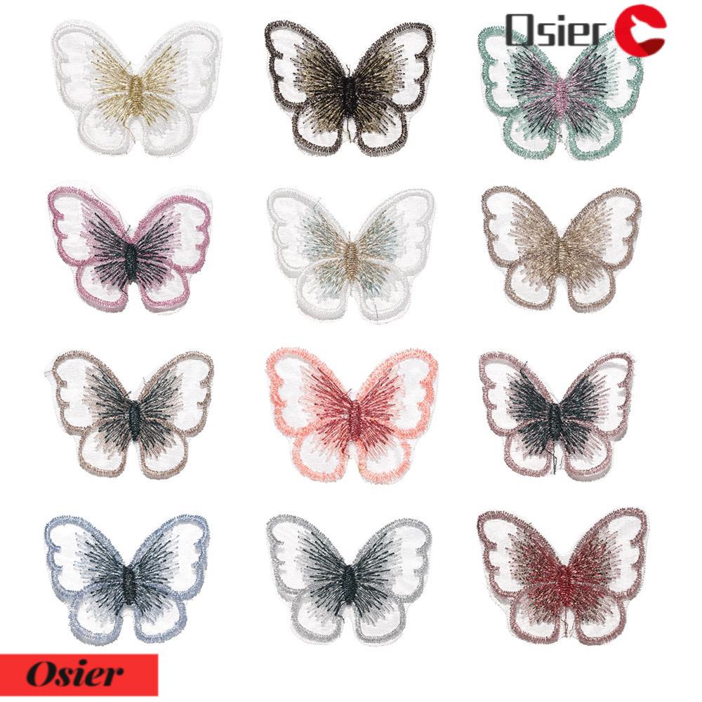 OSIER1 Set 10 Tấm Vải Ren Thêu Trang Trí Thủ Công