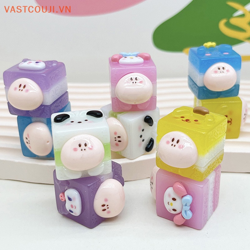 1 Đồ trang trí Búp Bê VASTJI Tiểu Cảnh Hình Vuông Dạ Quang Trang Trí Tiểu Cảnh