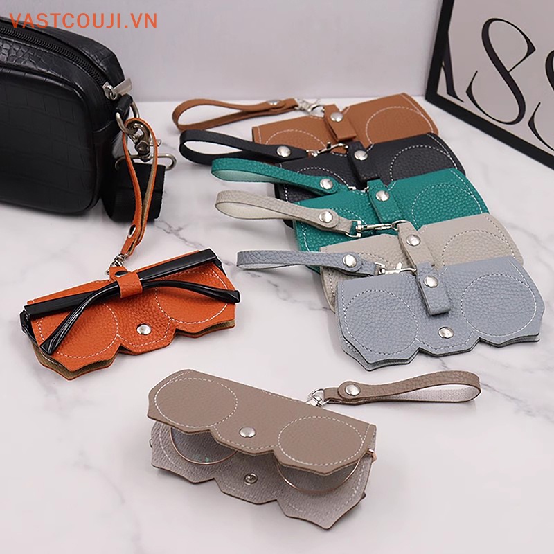 1 Túi Da Đựng Mắt Kính Phong Cách Retro