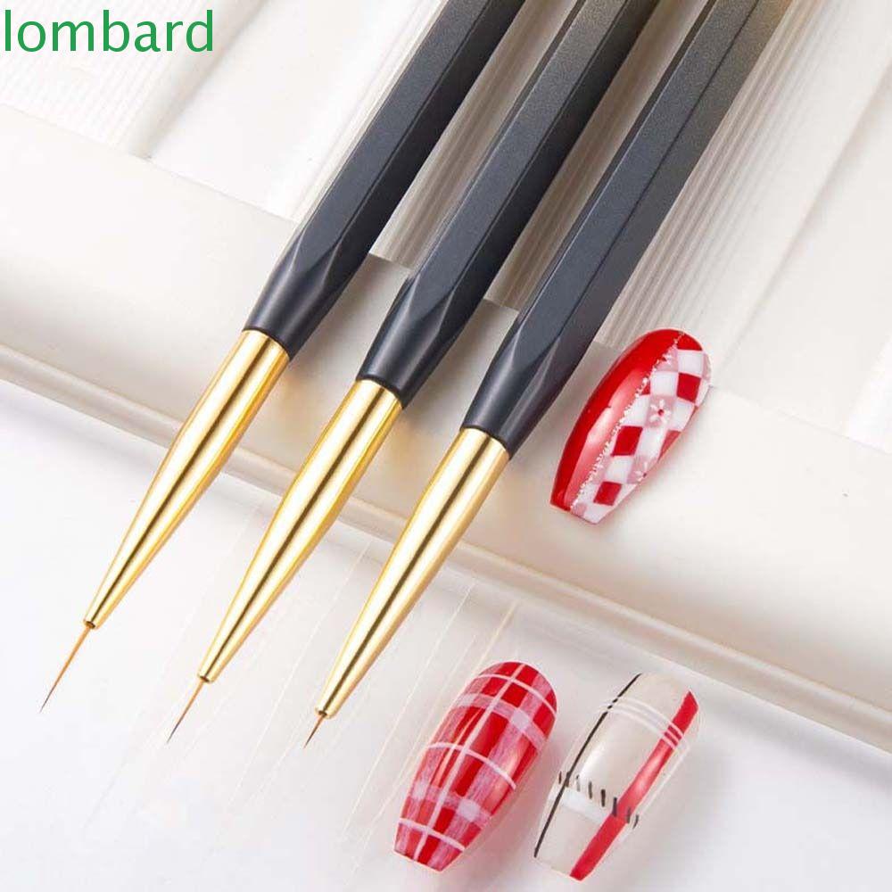 LOMBARD Cọ Sơn Móng Tay Dây Kéo Bằng Sợi Siêu Mỏng Tiện Dụng Cho Nữ