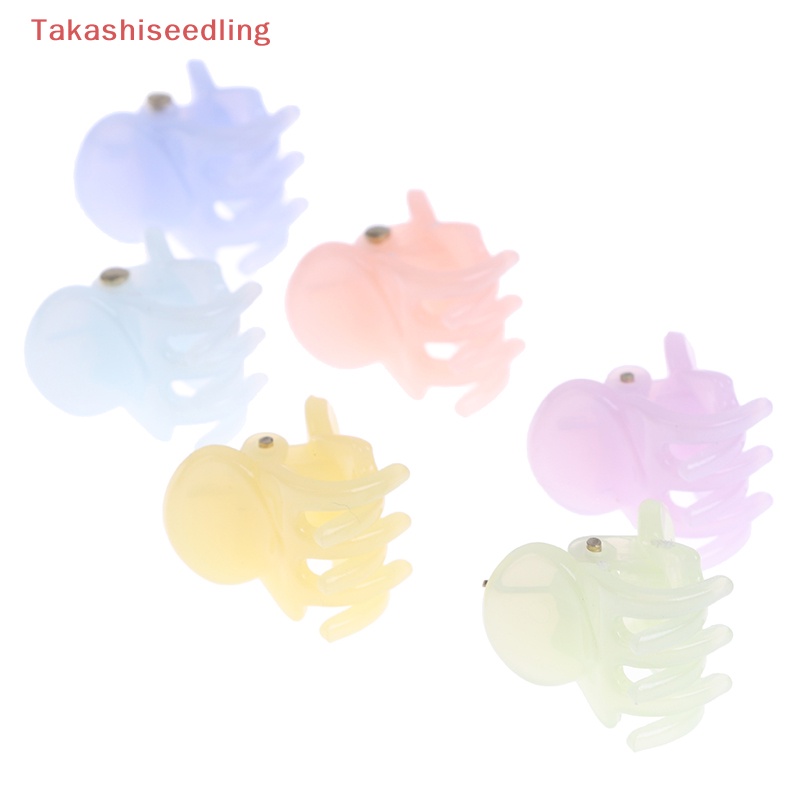 (Takashiseedling) 12 Kẹp Tóc Mini 6 Kẹp Tóc Nhựa Màu Thạch Mới Nhất Dành Cho Bạn Nữ
