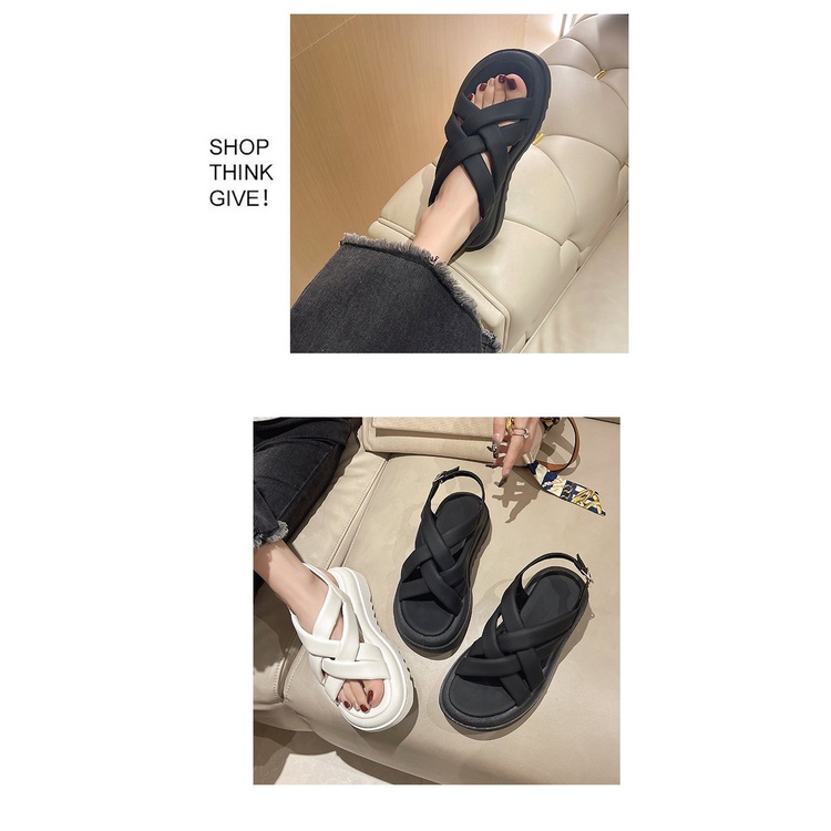 Sandal Đế Dày Thời Trang Mùa Hè 2023 Phong Cách Hàn Quốc Mới Cho Nữ