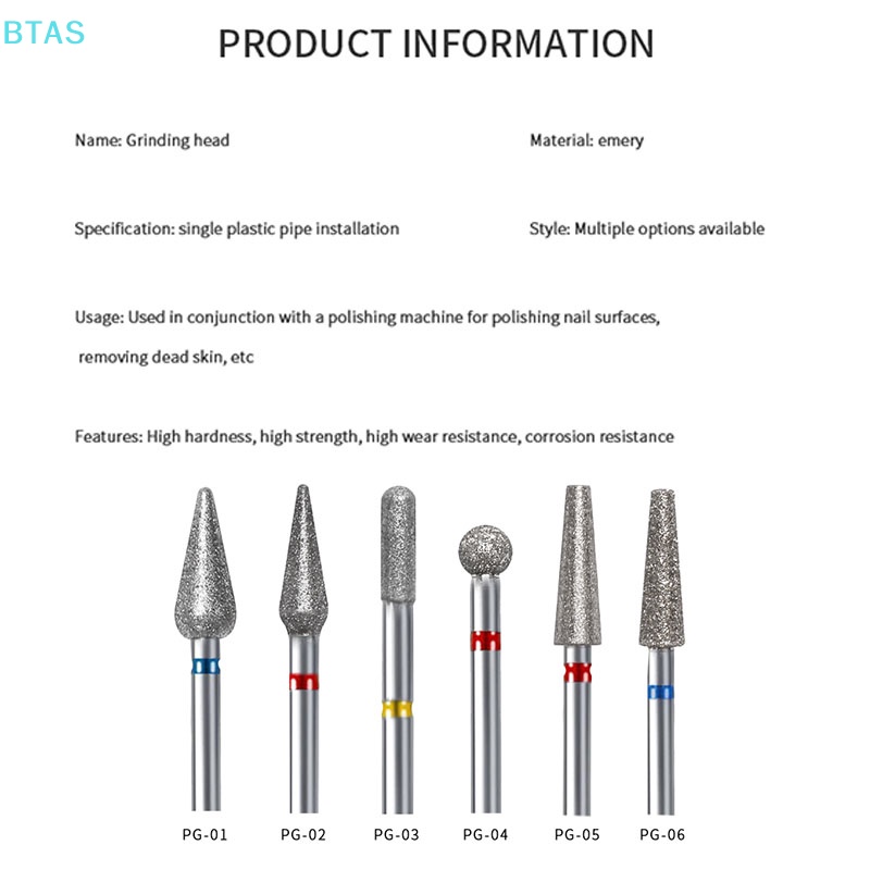 Mũi Khoan Kim Cương Làm Sạch Da Chết Móng Tay