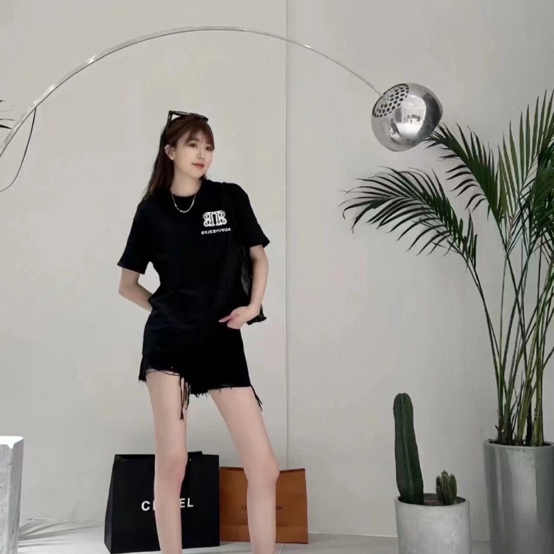 Áo Thun Ba88-Thời Trang Mới Nhất 23ss Mùa Xuân / Mùa Hè Với logo B Tay Ngắnuyu5Y