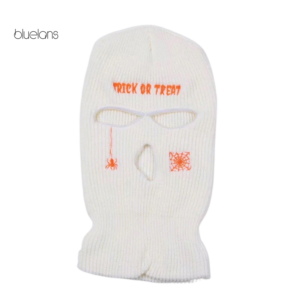 Mũ Dệt Kim Ba Lỗ Co Giãn Thoáng Khí Chống Gió Thêu Hình Nhện Hoạt Hình Trang Trí Halloween