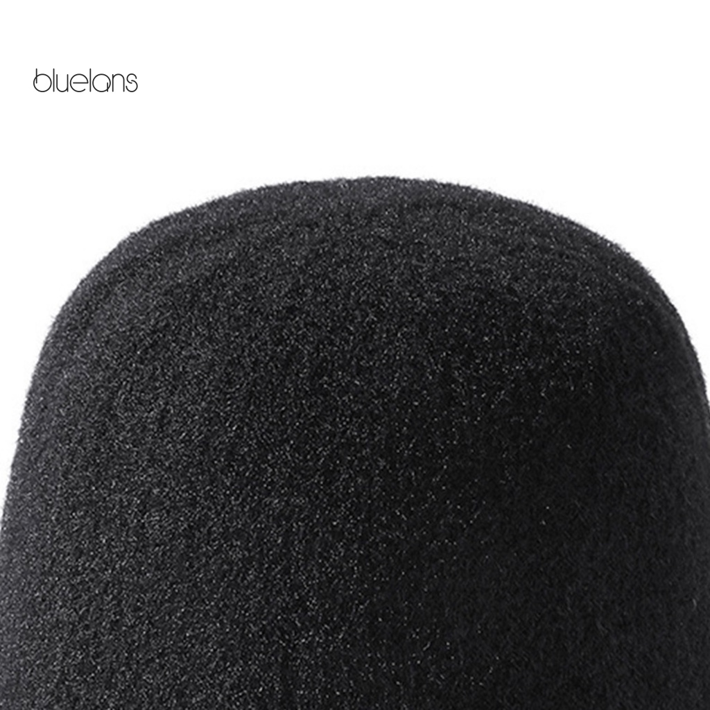 Mũ Bucket Màu Trơn Giả Nhung Lông Chồn Chống Biến Dạng Có Dây Điều Chỉnh Được Trang Trí Kim Loại Trang Trí Bảo Vệ Tai Cho Nữ