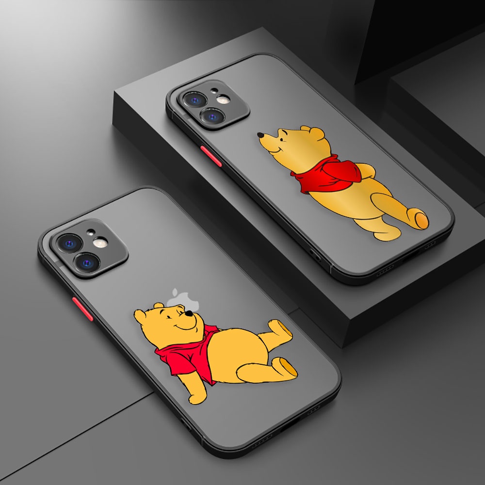 Phổ Biến Vỏ Điện Thoại Da Cảm Giác Happy Pooh Gấu Cho Apple iPhone 13 14 12 11 PLUS PRO MAX MINI 6 6