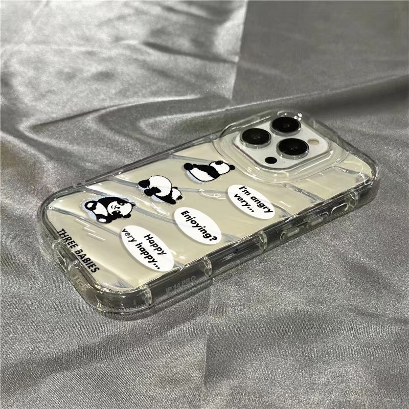 Ốp Điện Thoại Mềm Trong Suốt Hình Gấu Và Chữ Tiếng Anh Dễ Thương Cho iPhone14promax 1312 / 11 7 / 8plus xr / sins C4YA