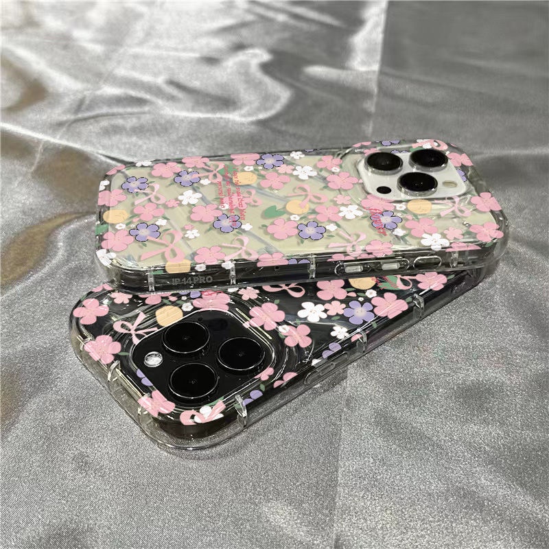 Ốp Điện Thoại Mềm Trong Suốt In Họa Tiết Hoa Hồng Dễ Thương Cho Iphone 14Promax 1312 / 11 7 / 8plus xr / sins NPAQ