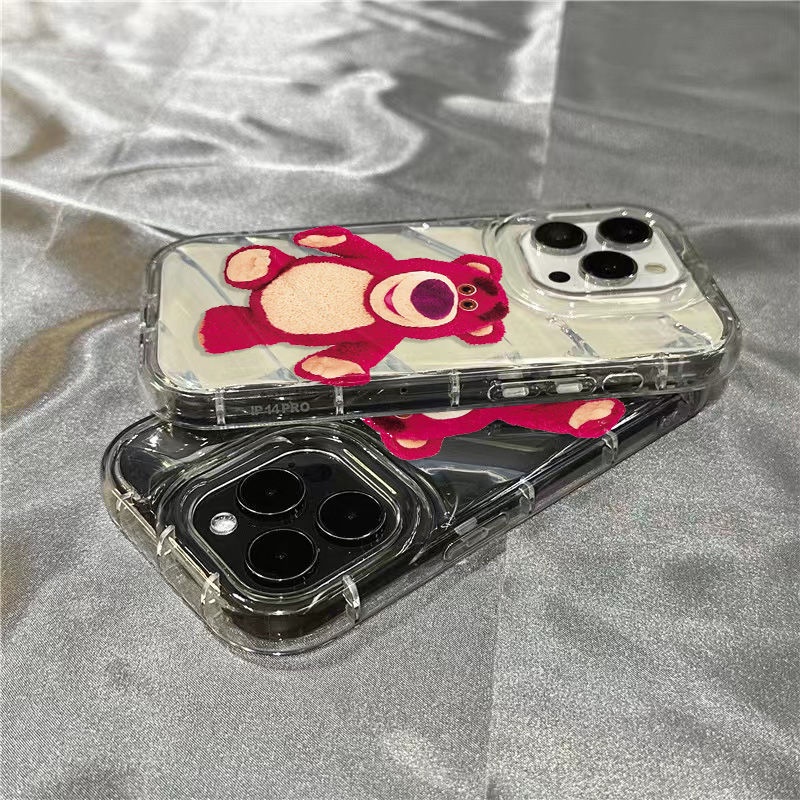 Ốp Điện Thoại Mềm Trong Suốt Hình Gấu Và Dâu Tây 1312 plussins8 Cho iPhone14promax / 7 Cute 11 / / Apple xr FJSS