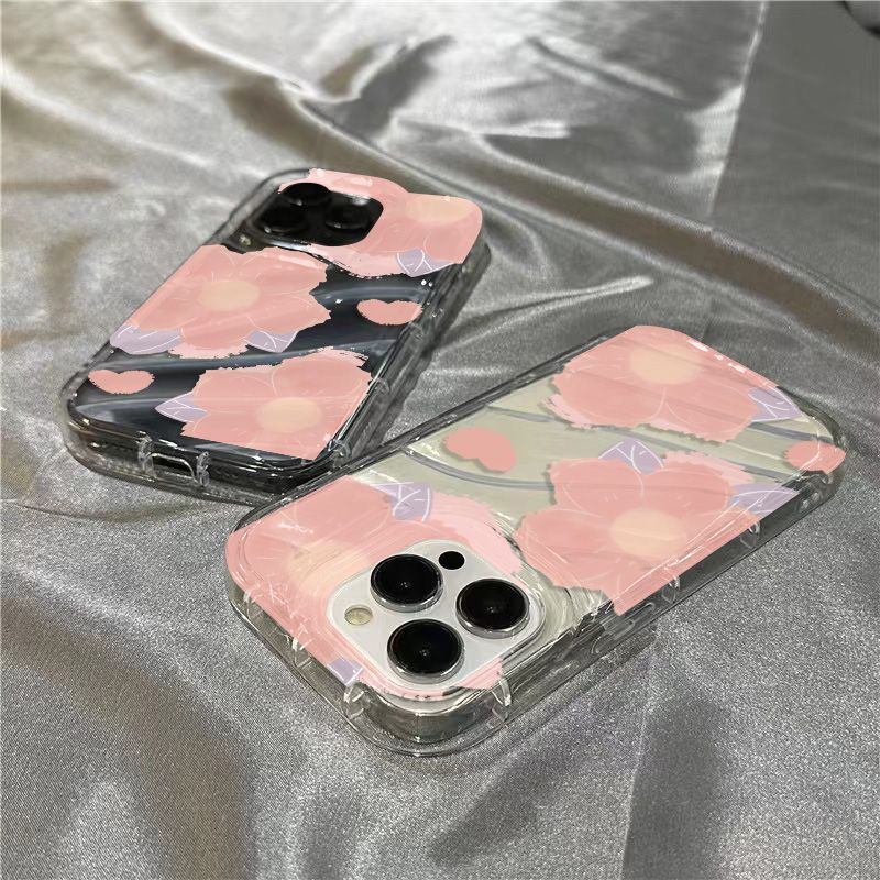Ốp Điện Thoại Mềm Trong Suốt In Hình Hoa Hồng Dễ Thương Cho Iphone 14Promax 1312 / 11 7 / 8plus xr /ins QVST
