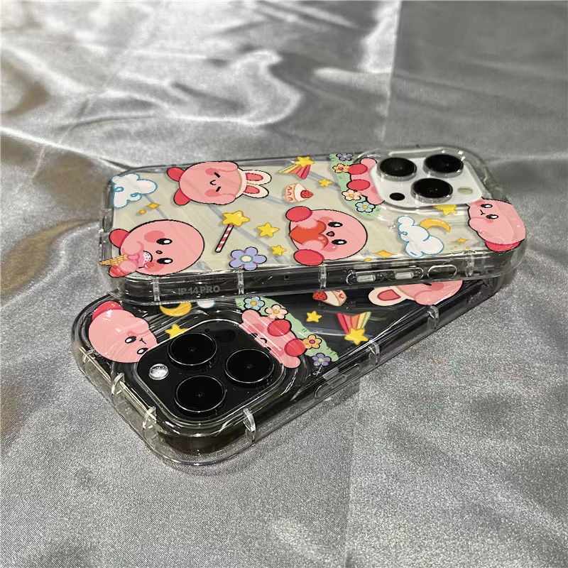 Ốp Điện Thoại Mềm Trong Suốt Hình Ngôi Sao Kirby Dễ Thương Cho iPhone14promax 1312 / 11 7 / 8plus xr / sins ERC3