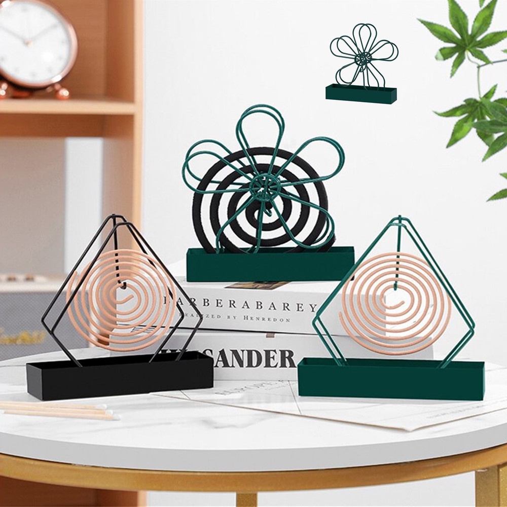 Giá Đỡ Đốt Muỗi Kim Loại Sắt Di Động Hoa Kim Cương Cho Nhà Cắm Trại Đuổi Muỗi Đứng Đốt Hương Thảo Dược Và Trồng Cây Không Khí