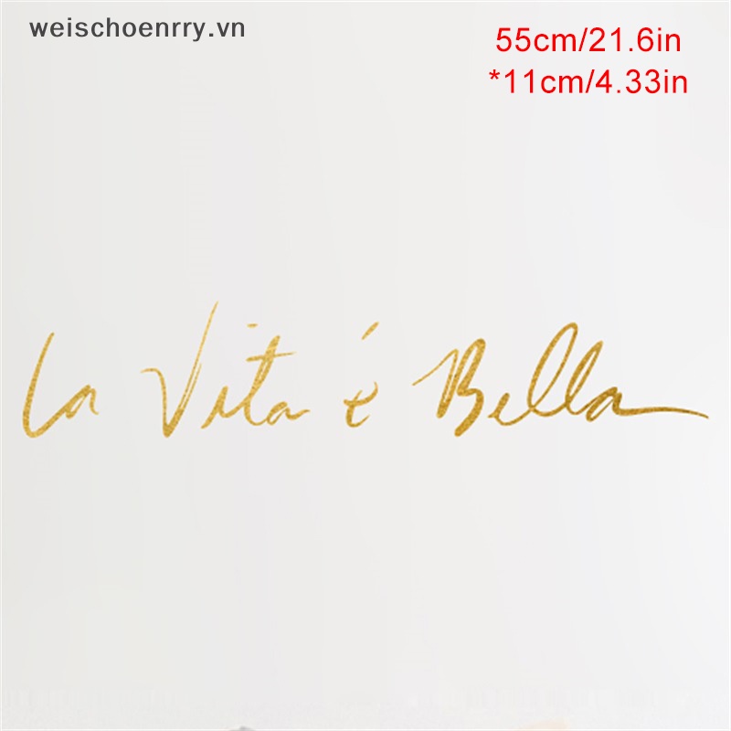 Miếng Dán Tường Vinyl In Chữ Ý Độc Đáo Trang Trí Nhà Cửa / Văn Phòng