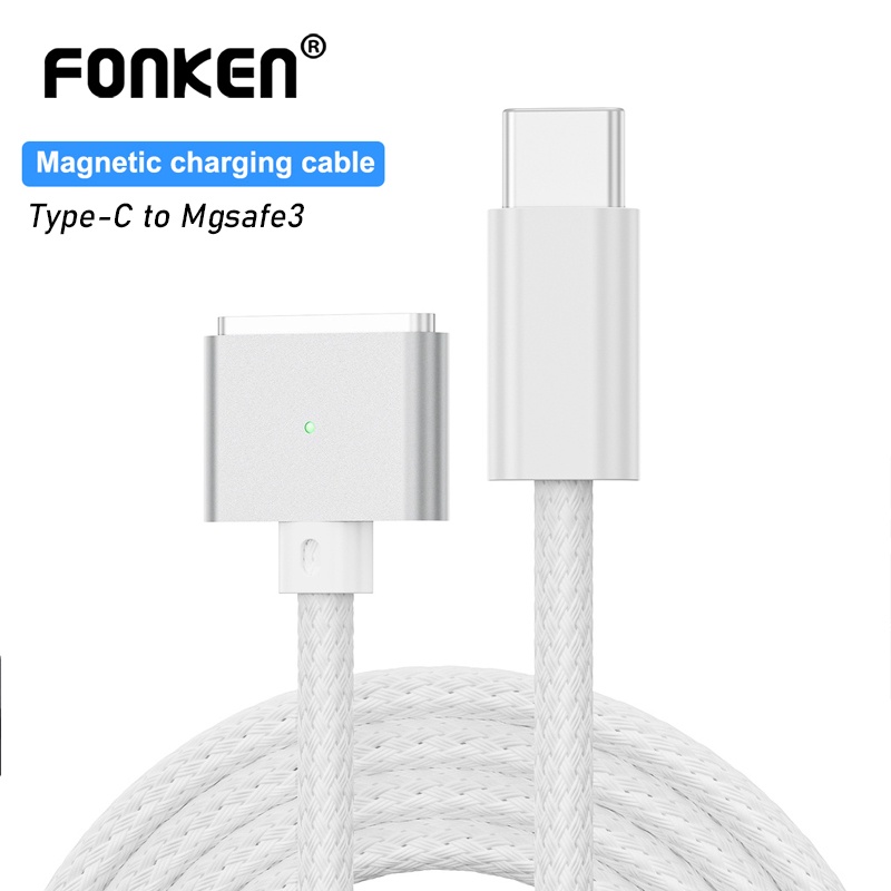 Dây cáp sạc chuyển đổi FONKEN USB C sang Mgsafe 3 thích hợp cho Mcbook Air Pro 14" 16" A2442 A2485 2021 2022
