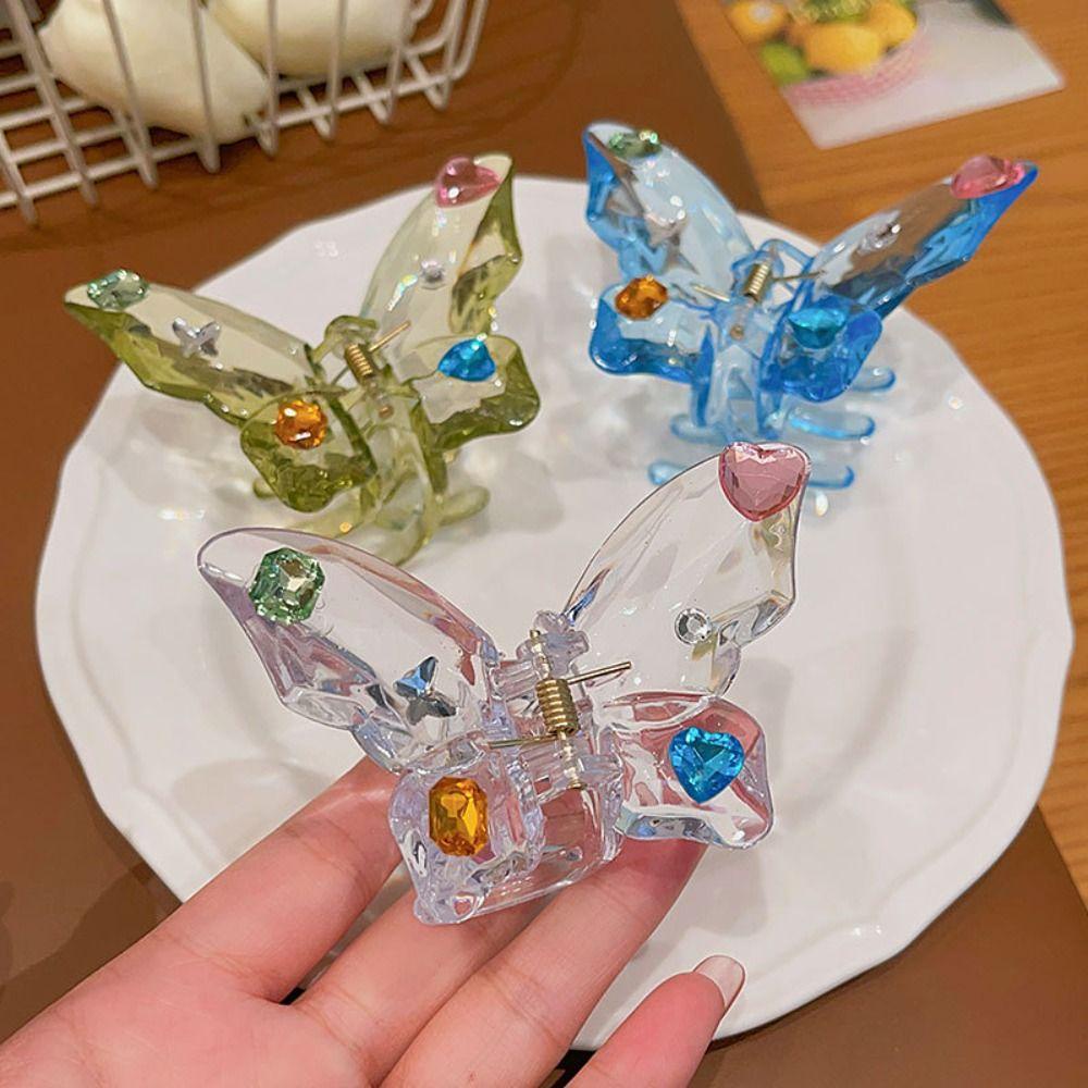 MIQUEL Kẹp Tóc Càng Cua Bằng Nhựa Acrylic Trong Suốt Thanh Lịch Cho Bữa Tiệc