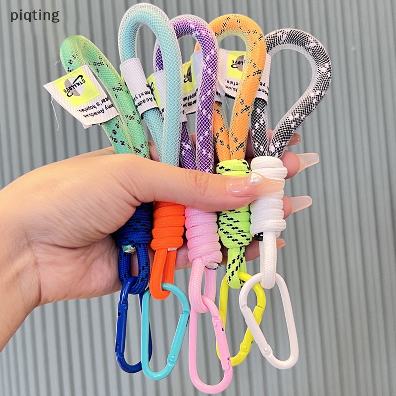 Piqt Dây Đeo Điện Thoại Dạng Lưới Màu Huỳnh Quang Cho Túi Xách / Móc Khóa