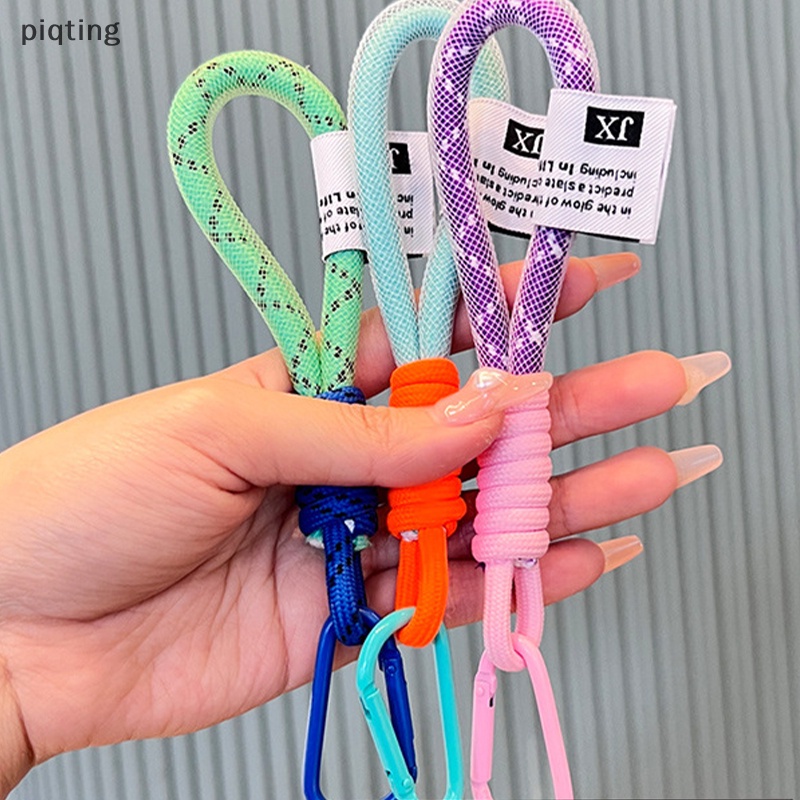 Piqt Dây Đeo Điện Thoại Dạng Lưới Màu Huỳnh Quang Cho Túi Xách / Móc Khóa