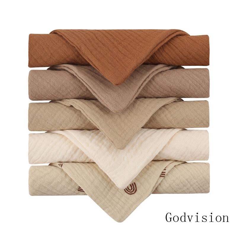 Set 5 Yếm Ăn Cotton Mềm Mại Dành Cho Các Bé