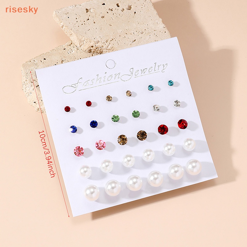 Bông Tai Đính Ngọc Trai Và Pha Lê Thời Trang Cho Nữ