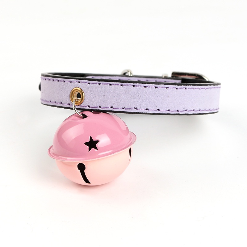 Vòng Cổ Bằng Da Có Chuông Nhiều Màu Tùy Chỉnh Kích Thước Cho Thú Cưng