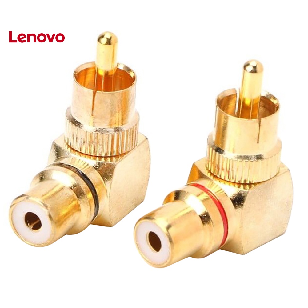 Set 2 Đầu Nối RCA Góc 90 Độ Tiện Dụng Chất Lượng Cao