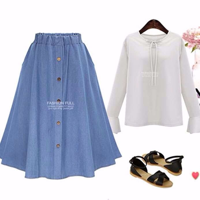 Chân Váy Dài Dáng Rộng Thiết Kế Hợp Thời Trang Cho Phái Nữ