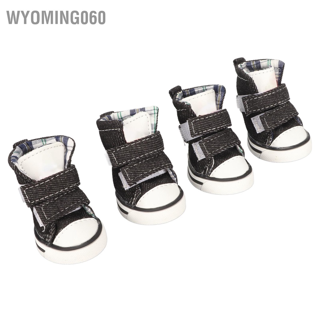 Wyoming060 4 Giày Vải Puppy Thời Trang Dễ Thương Tất Cả Các Mùa Thoáng Khí Chống Trơn Trượt Cho Thú Cưng Thể Thao Chó Nhỏ