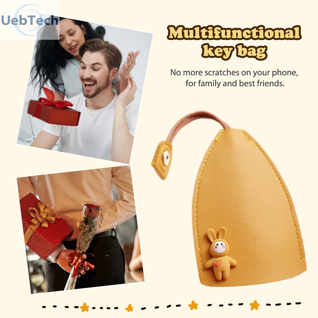 Túi Da PU Đựng Chìa Khóa Xe Hơi Họa Tiết Hoạt Hình Dễ Thương