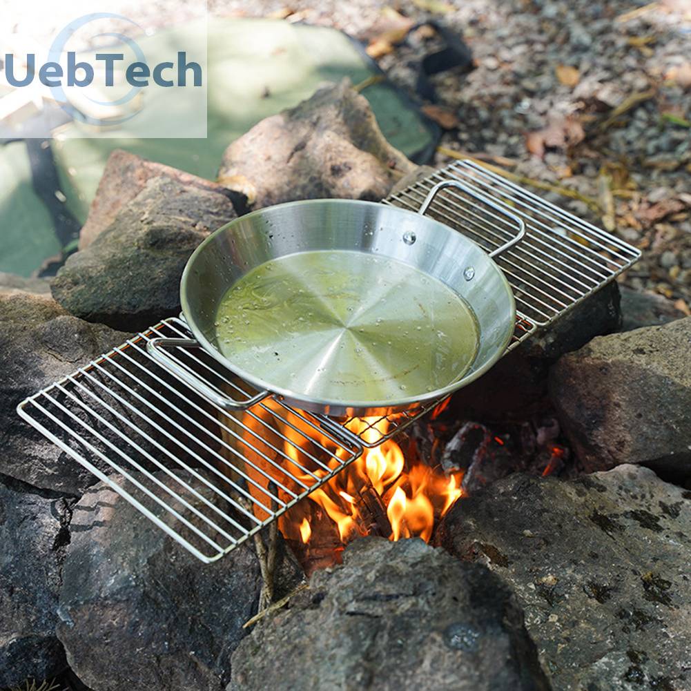 Vỉ Nướng BBQ Bằng Thép Không Gỉ Có Thể Gấp Gọn Tiện Dụng Mang Theo Du Lịch Dã Ngoại