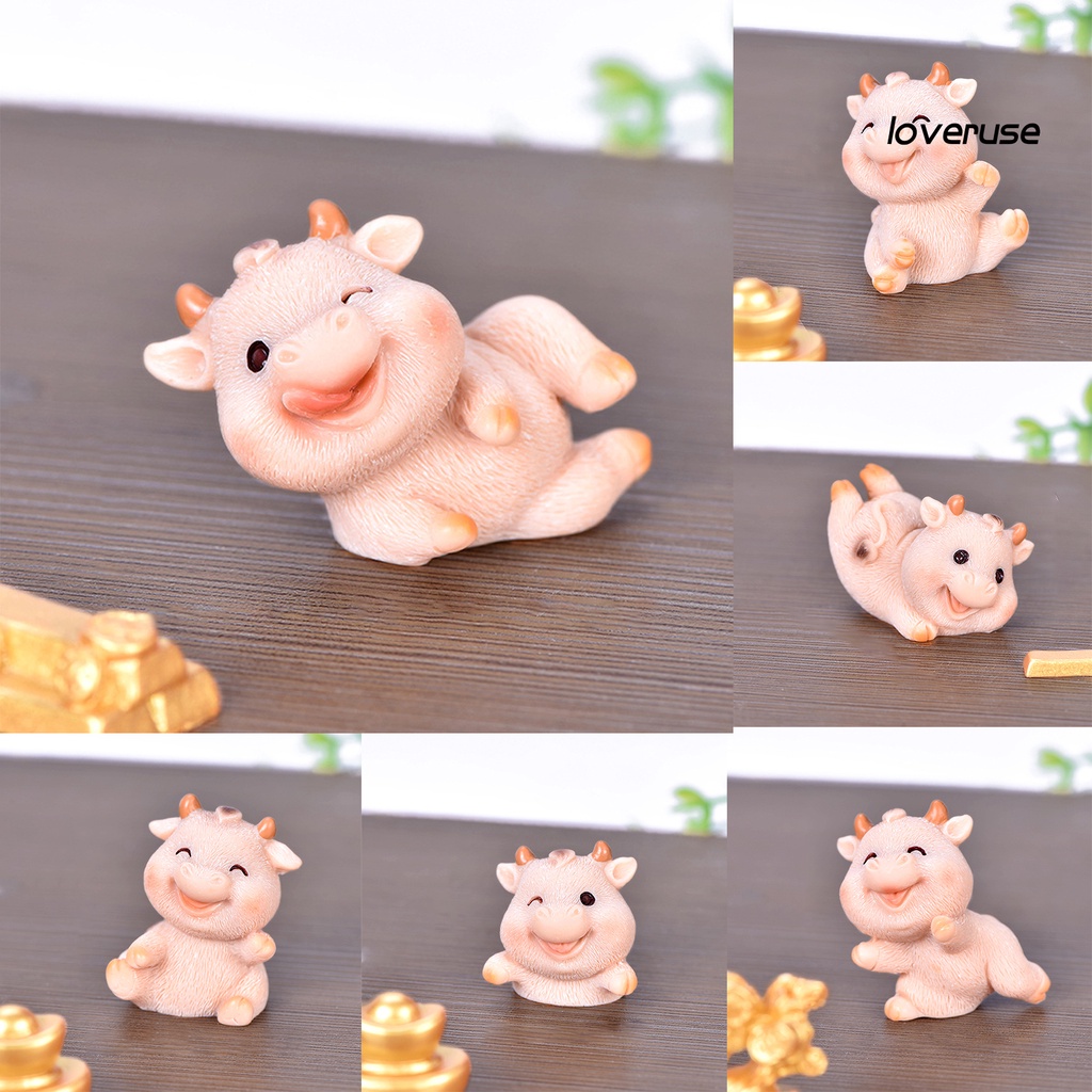 Mô Hình Bò Sữa Trang Trí Chậu Cây Bonsai Dễ Thương