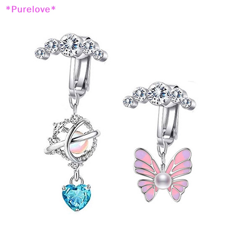 1 Khuyên Rốn Hình Đôi Cánh Đính Đá Nhân Tạo Thời Trang Mới