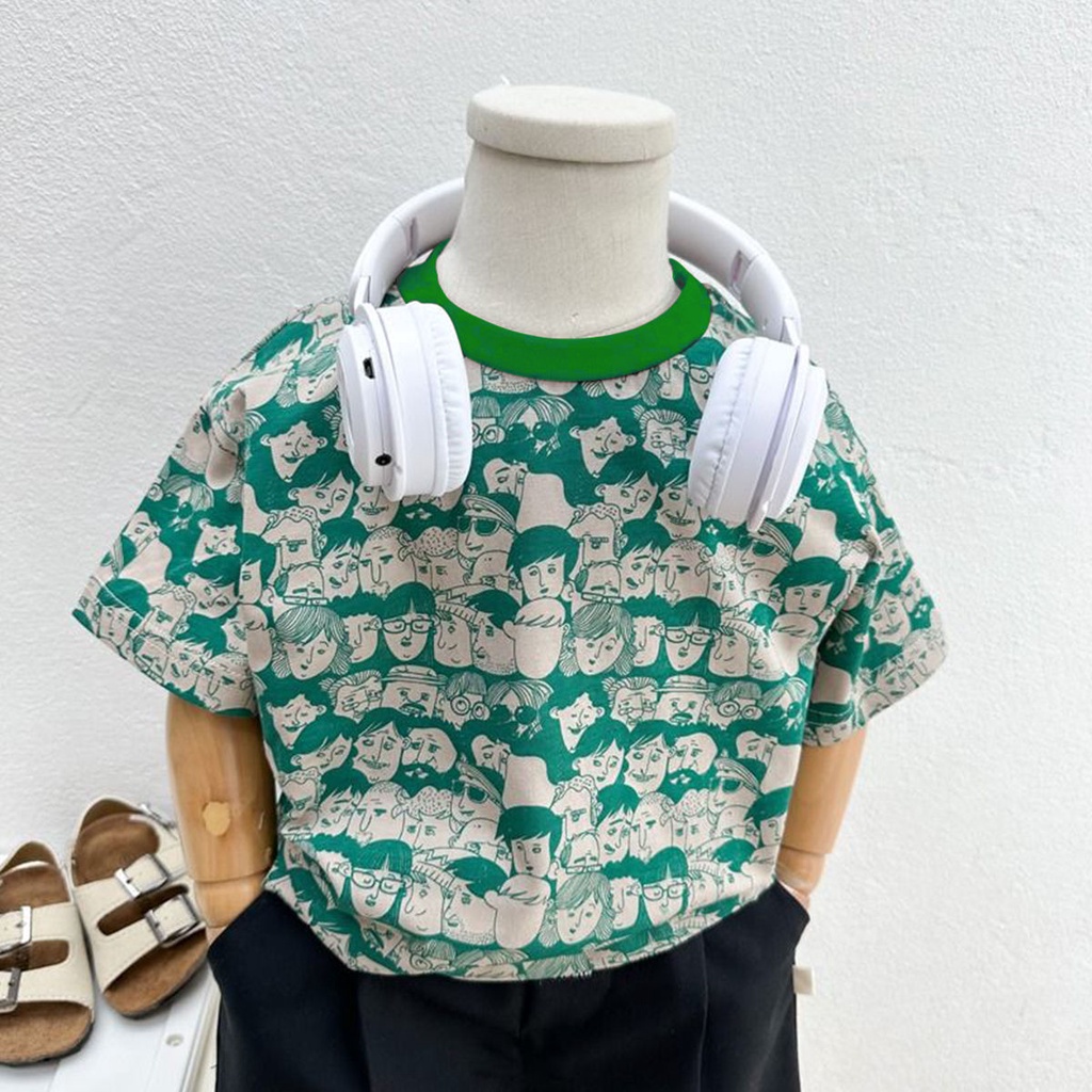 Áo Thun Tay Ngắn In Họa Tiết Hoạt Hình Thời Trang Mùa Hè 2023 Cho Bé Trai