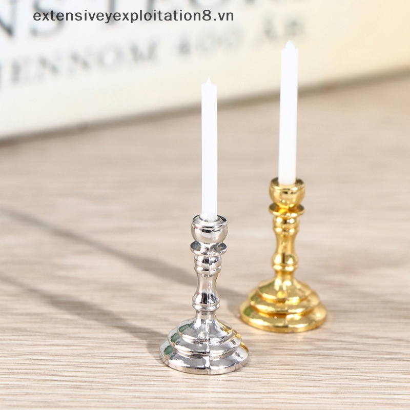 1 Cặp Giá Đỡ Mô Hình Candelabra Trang Trí Nhà Búp Bê 1: 12