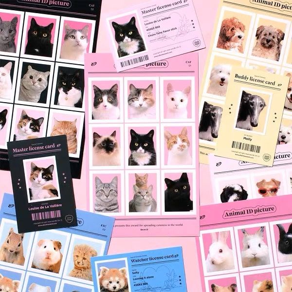 Bộ Sticker Dán Trang Trí Sổ Tay Hình Động Vật Dễ Thương