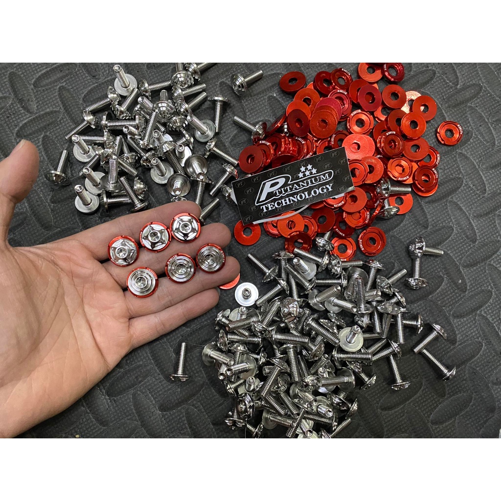 (Combo 10 ốc+LĐền Kita) Ốc Salaya 6li15 6li20 inox sao , v2 + lông đền kitaco