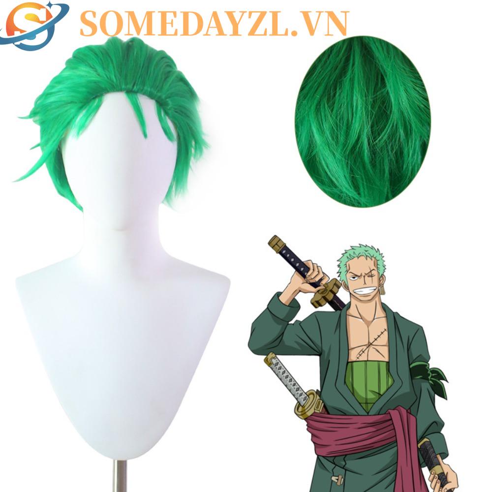 Bộ Tóc Giả Thẳng Mềm Mại Hóa Trang Nhân Vật Roronoa Zoro