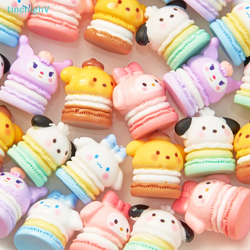 SANRIO Bộ 2 Miếng Dán Trang Trí Điện Thoại Hình Bánh Macaron 3D DIY
