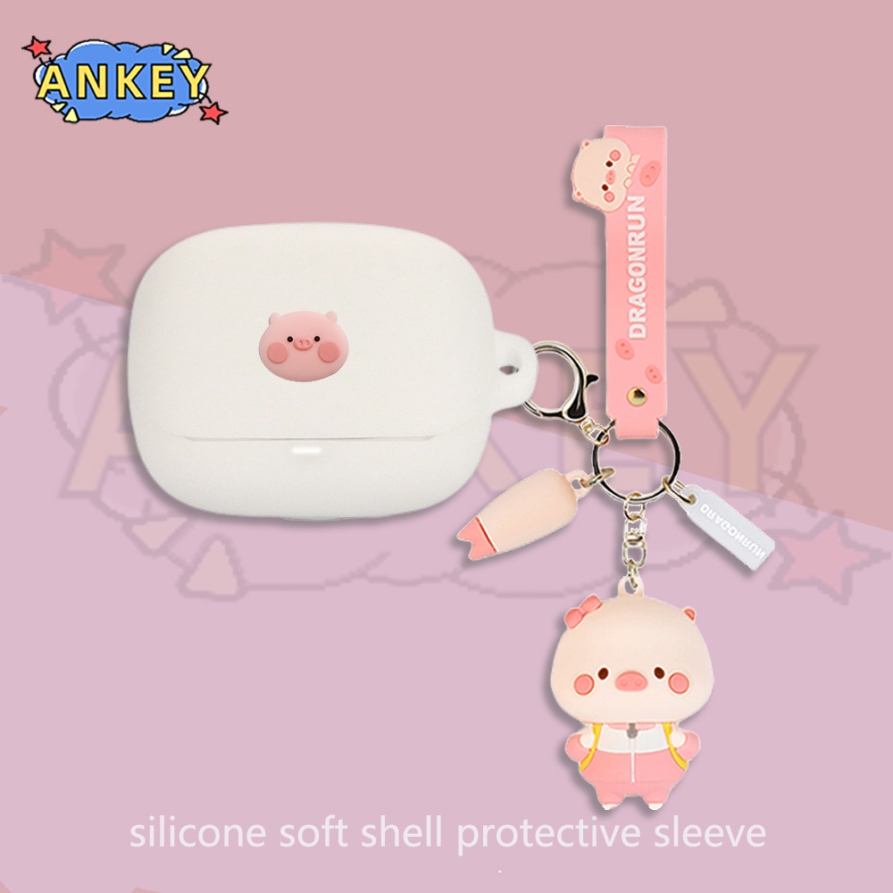 For Baseus Bowie M2s M2 M2+ E9 W3 W11 Case Pink Pig Earphone Silicone Case Earbuds Soft Protective Headphone Cover Headset Skin
