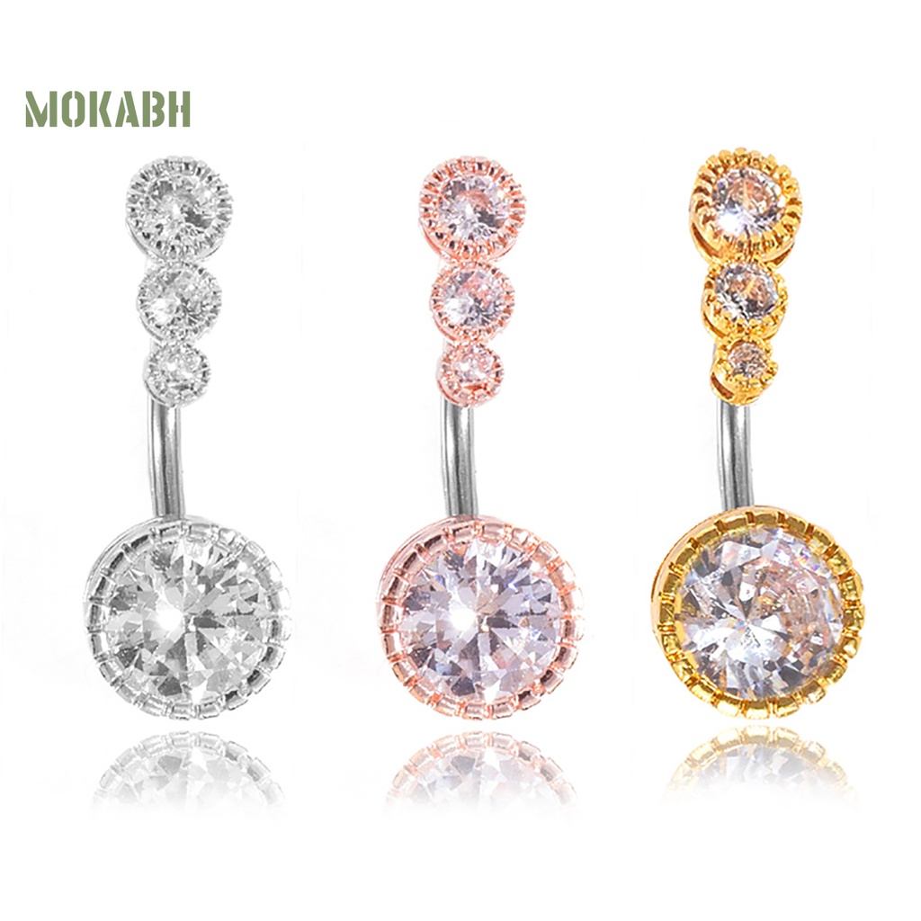 Khuyên Rốn Đính Đá Zircon Thời Trang Cho Nữ