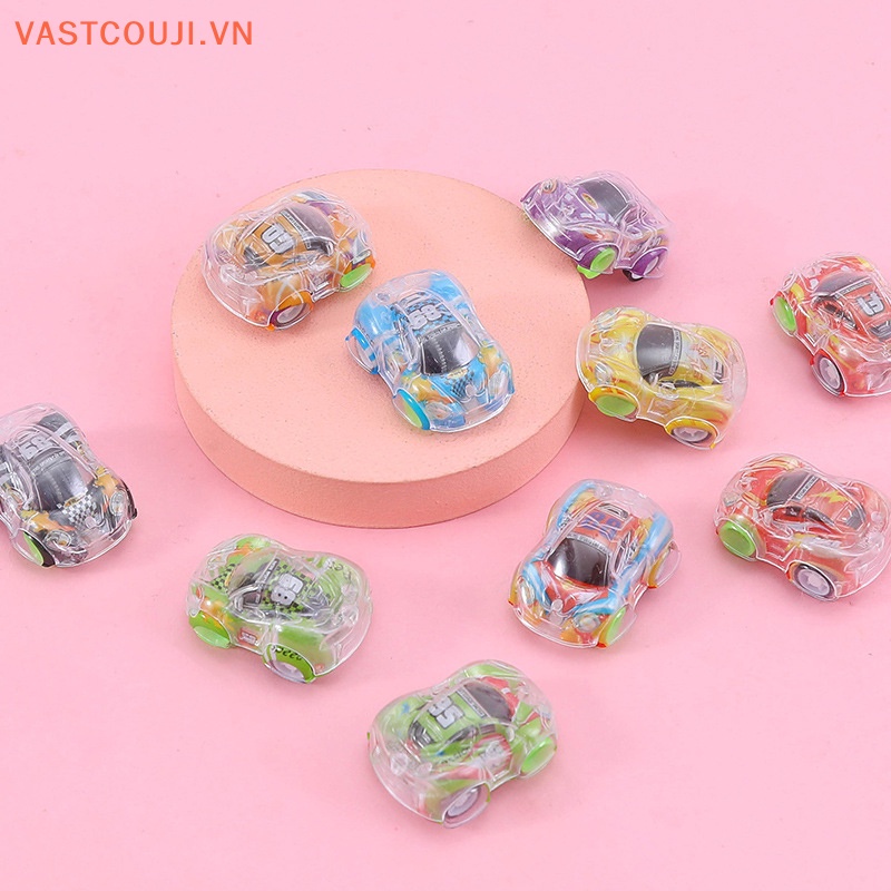 Bộ 5 Mô Hình Xe Hơi VASTJI Hai Lớp Trong Suốt Mini Dùng Làm Quà Tặng Sinh Nhật Cho Bé