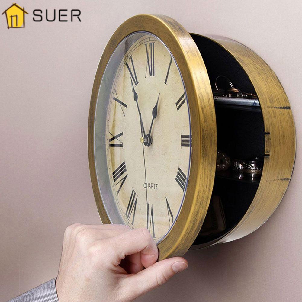 SUENIN Hộp Đựng Trang Sức Treo Tường Bằng Nhựa Màu Vàng