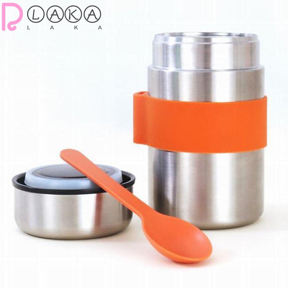 LAKAMIER Hộp Đựng Thức Ăn Bằng Thép Không Gỉ 304 Cách Nhiệt Có Thể Tái Sử Dụng