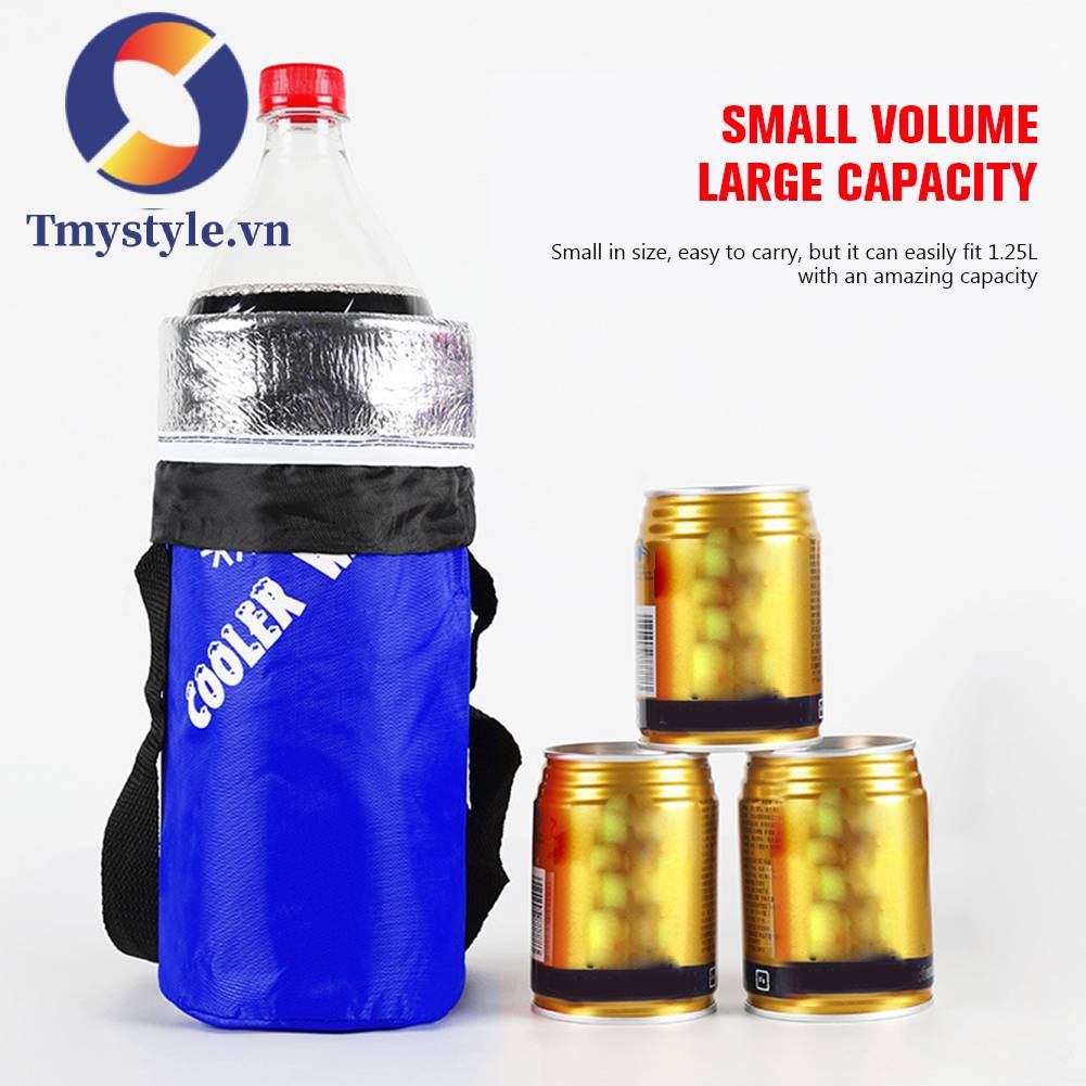 Túi Đựng Bình Nước Làm Mát Bằng Lá Nhôm Siêu Bền Tiện Dụng Mang Theo Du Lịch Cắm