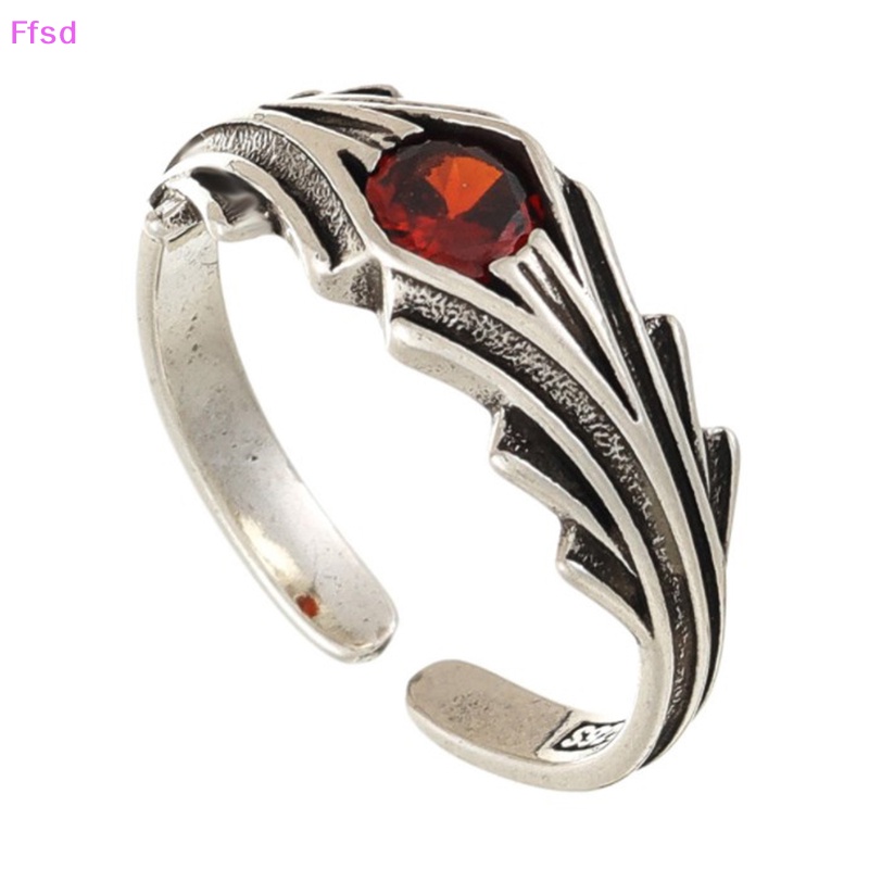 {Ffsd} Nhẫn Bạc 925 Đính Đá Đỏ Thiết Kế Tối Giản Thời Trang Dự Tiệc Tối Giản Cho Nữ